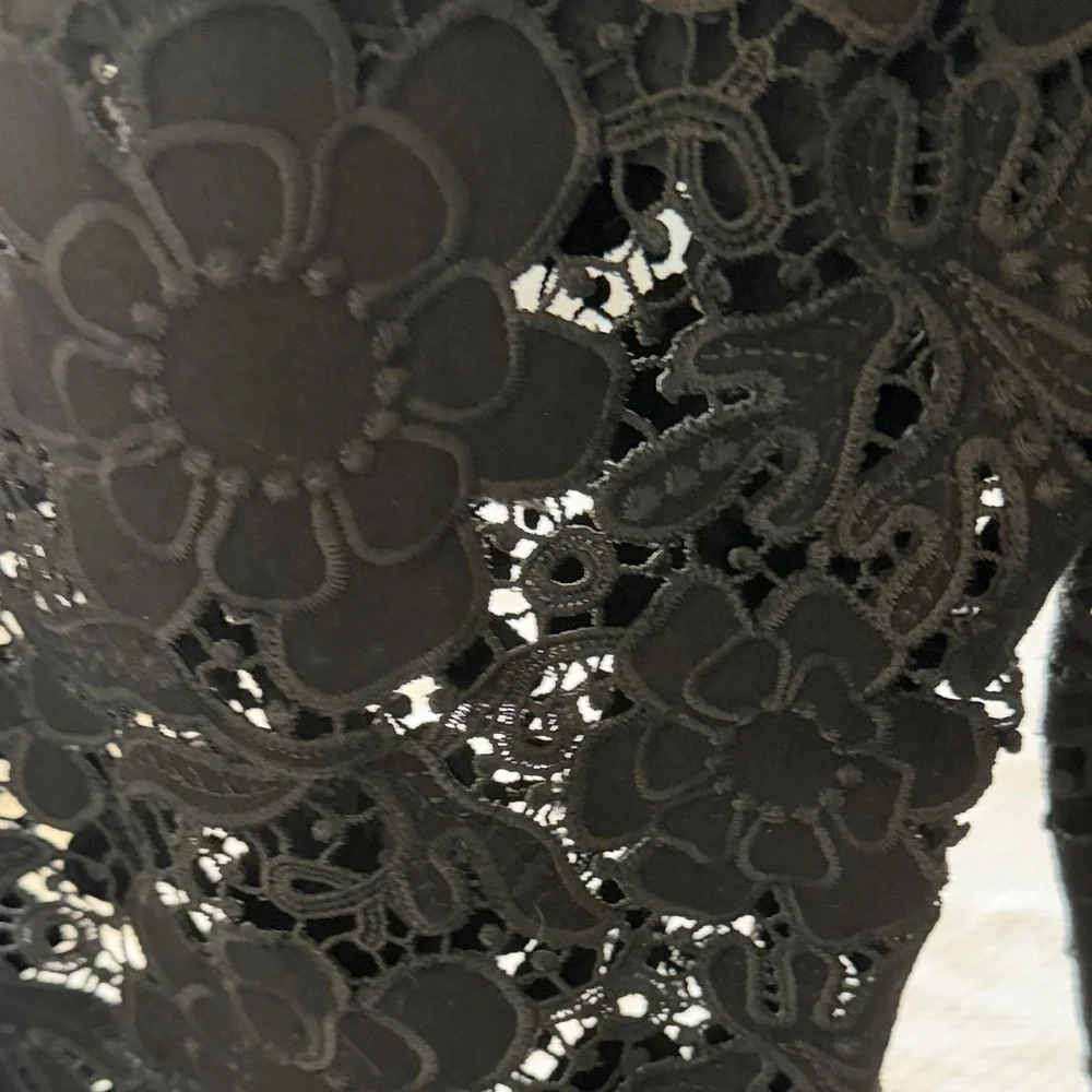 The Noli Shop Black Lace Floral Pants size 30 - Picture 2 of 16